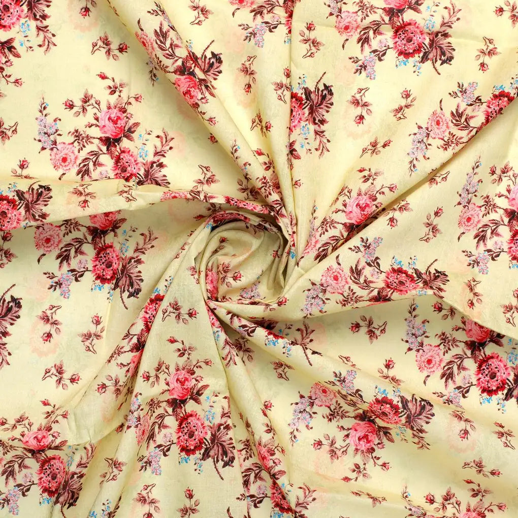 Chrysanthemum And Roses Bunch Digital Printed Fabric - Pure Cotton – pco 0 ta08795 108 chrysanthemum and roses bunch digital printed fabric pure cotton 1