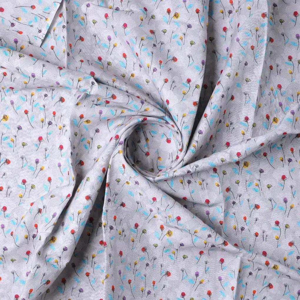 Colourful Flower Chintz With Small Leaves Digital Printed Fabric - Pure Cotton – pco 0 ta08798 108 colourful flower chintz with small leaves digital printed fabric pure cotton 1