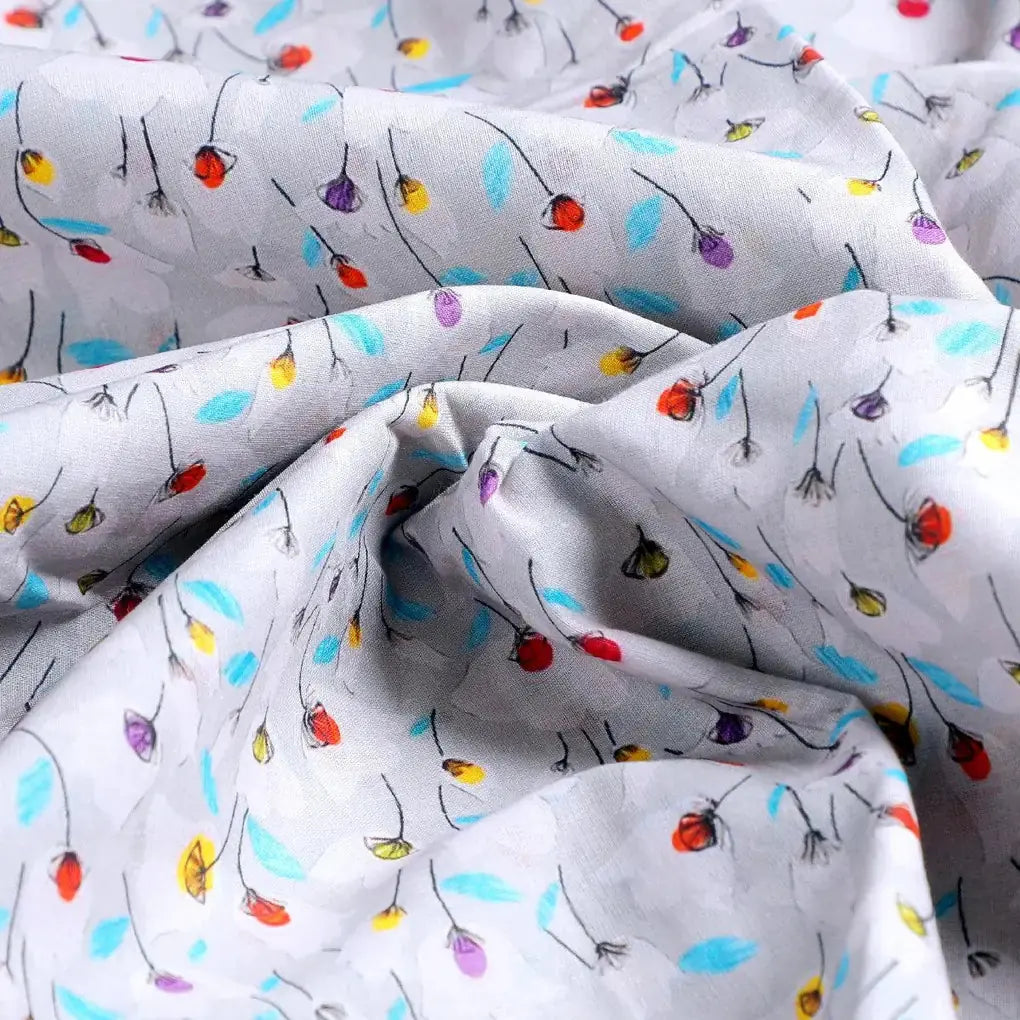 Colourful Flower Chintz With Small Leaves Digital Printed Fabric - Pure Cotton – pco 0 ta08798 108 colourful flower chintz with small leaves digital printed fabric pure cotton 3