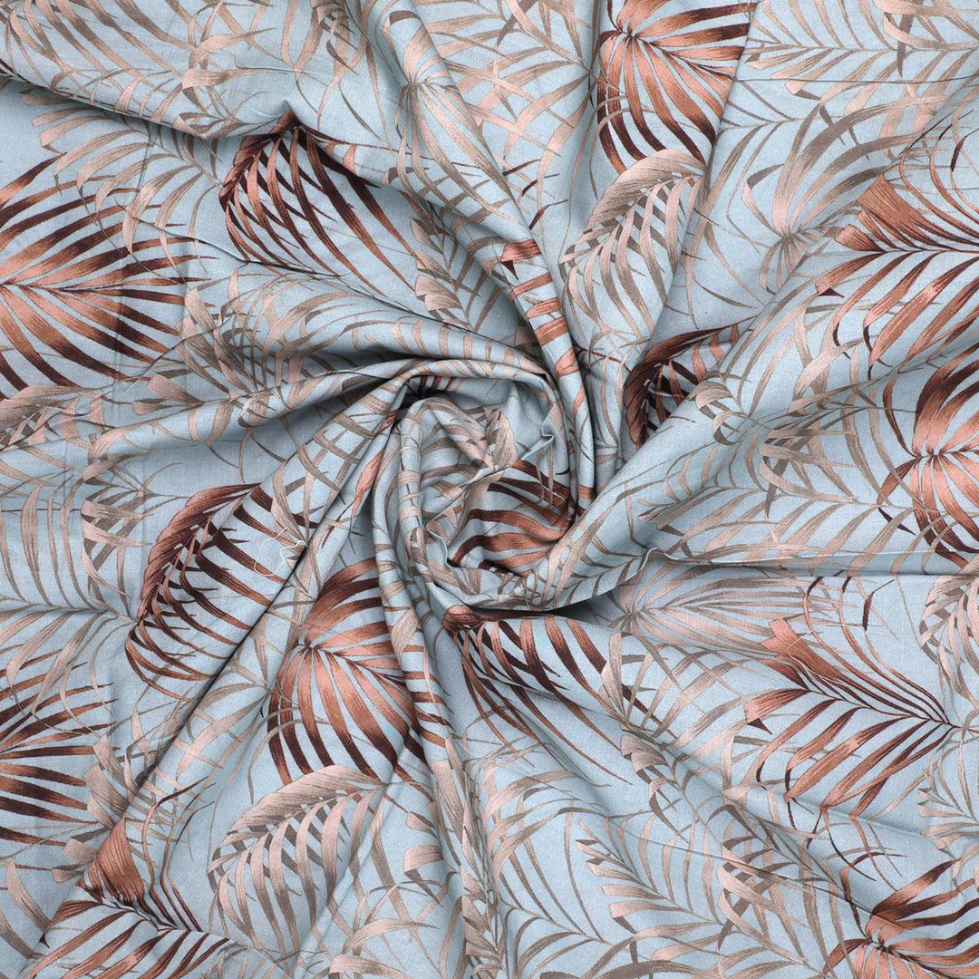 Tropical Garden Leaves Digital Printed Fabric - Pure Cotton - FAB VOGUE Studio®