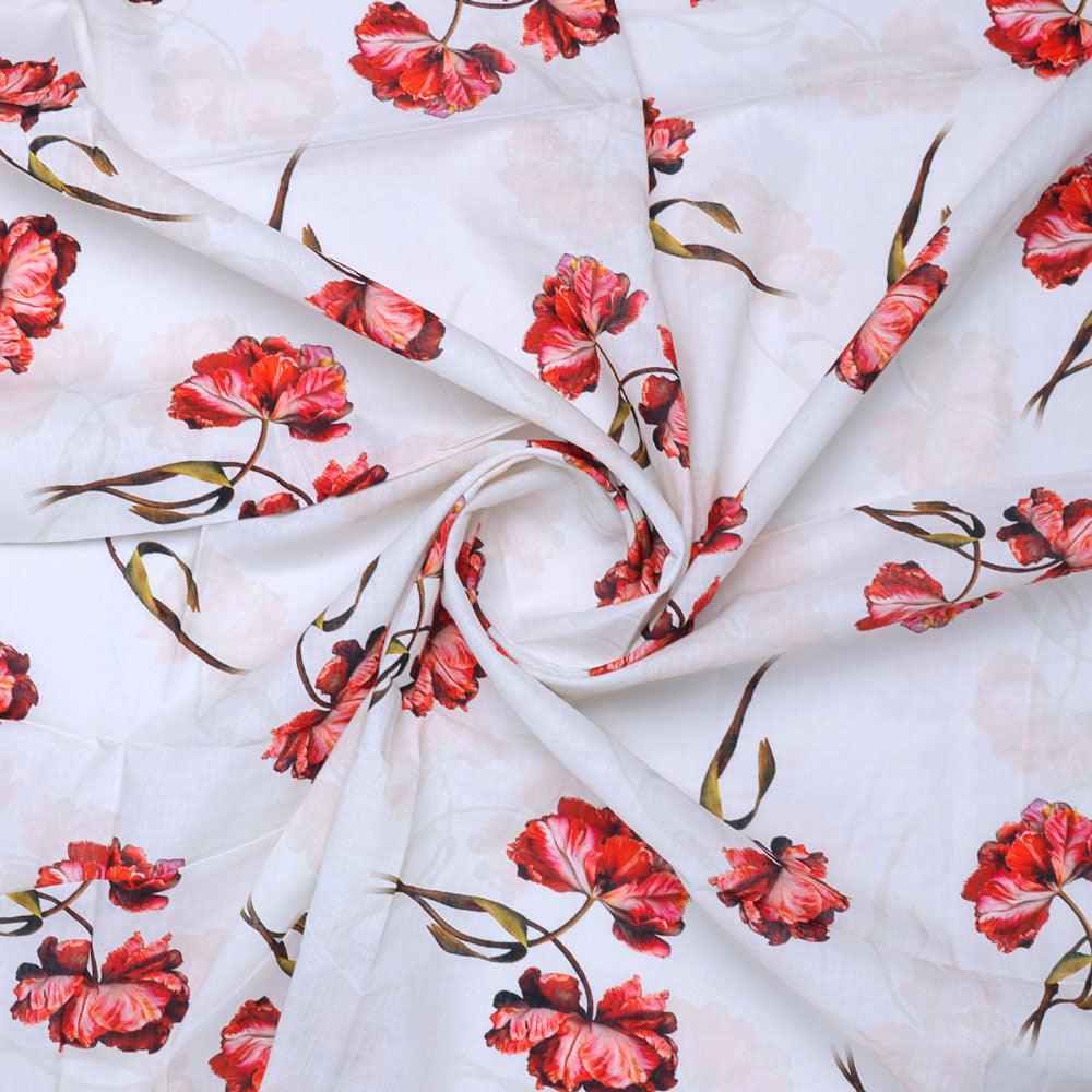 Dark Red Flower Printed Pure Cotton Fabric Material – pco 0 ta08946a2 108 dark red flower printed pure cotton fabric material 2