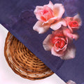 Valvet Blue Background With Creamy Roses Digital Printed Fabric - Pure Cotton – pco 0 ta08948p1 108 valvet blue background with creamy roses digital printed fabric pure cotton 2