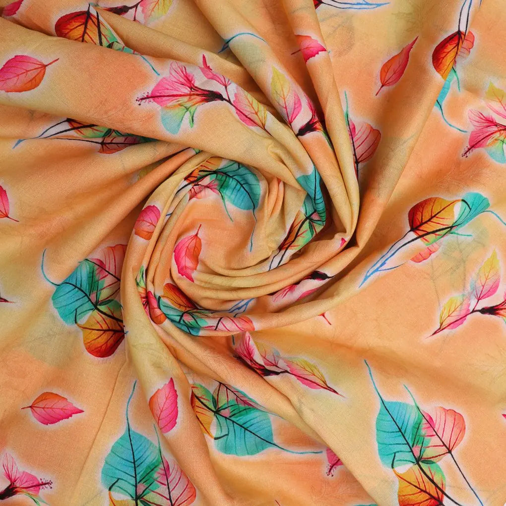 Decorative Various Color Leaves Of Rainbow Digital Printed Fabric - Pure Cotton – pco 0 ta09103p3 108 decorative various color leaves of rainbow digital printed fabric pure cotton 1