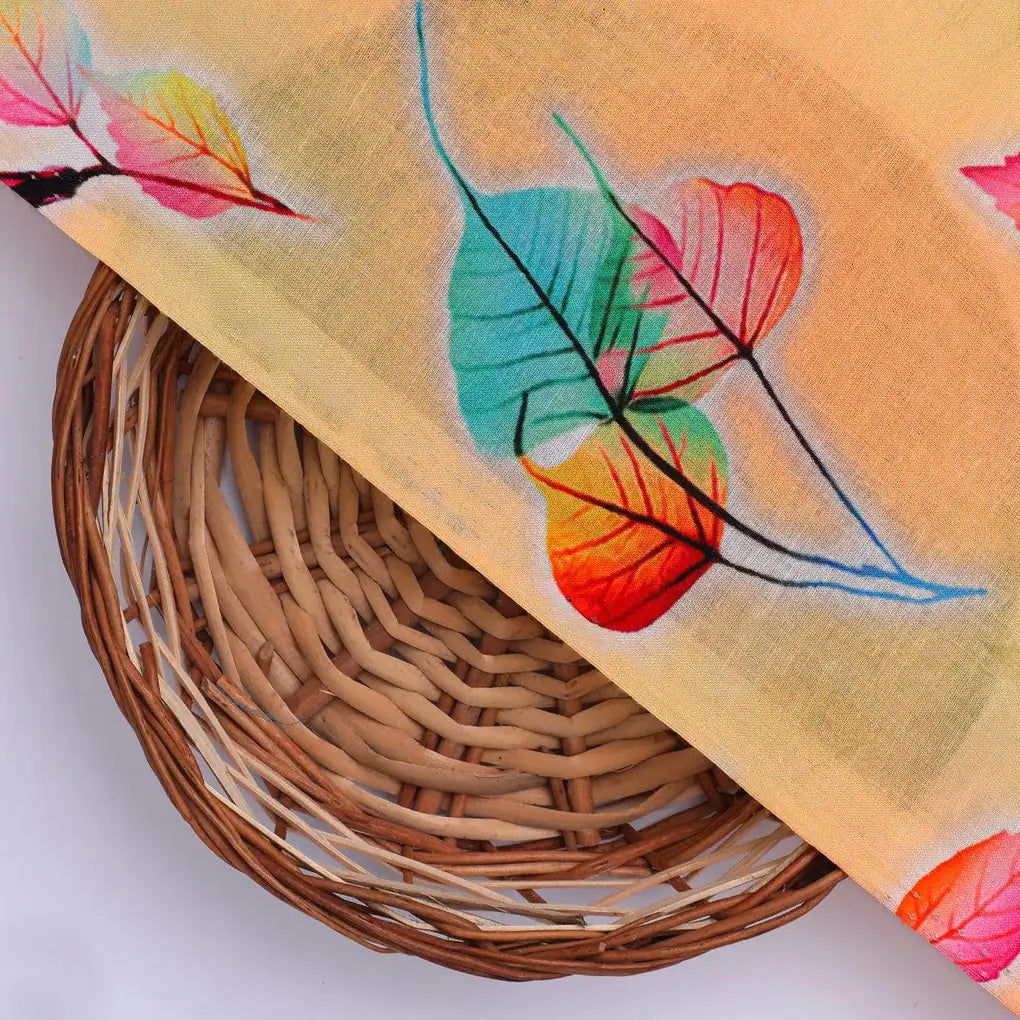 Decorative Various Color Leaves Of Rainbow Digital Printed Fabric - Pure Cotton – pco 0 ta09103p3 108 decorative various color leaves of rainbow digital printed fabric pure cotton 2