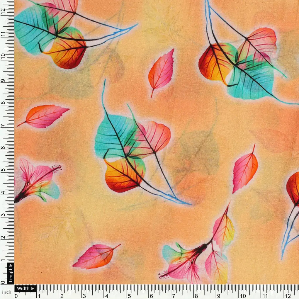 Decorative Various Color Leaves Of Rainbow Digital Printed Fabric - Pure Cotton – pco 0 ta09103p3 108 decorative various color leaves of rainbow digital printed fabric pure cotton 4