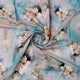White Orchids Flower With Blue Background Digital Printed Fabric - Pure Cotton – pco 0 ta09172p8 108 white orchids flower with blue background digital printed fabric pure cotton 1