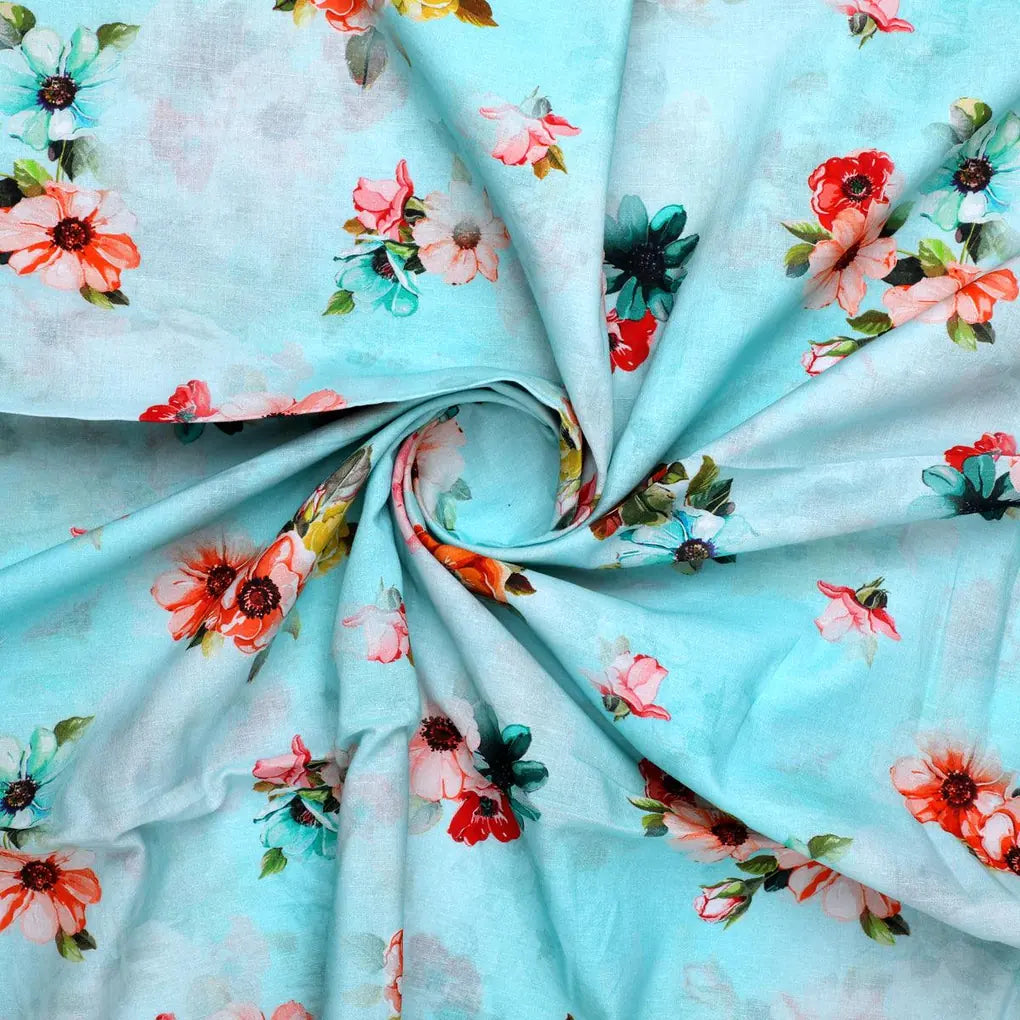 Baby Pink Floral Pure Cotton Printed Fabric Material – pco 0 ta09339p2 108 baby pink floral pure cotton printed fabric material 1