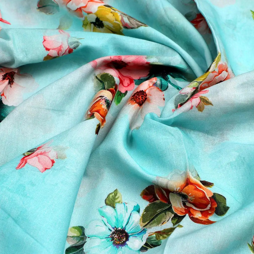 Baby Pink Floral Pure Cotton Printed Fabric Material – pco 0 ta09339p2 108 baby pink floral pure cotton printed fabric material 3