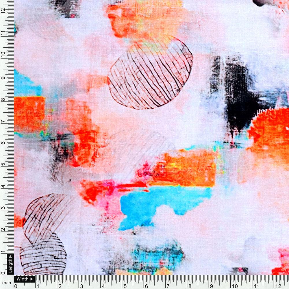 Morden Abstract Spotted Art Digital Printed Fabric - Pure Cotton - FAB VOGUE Studio®