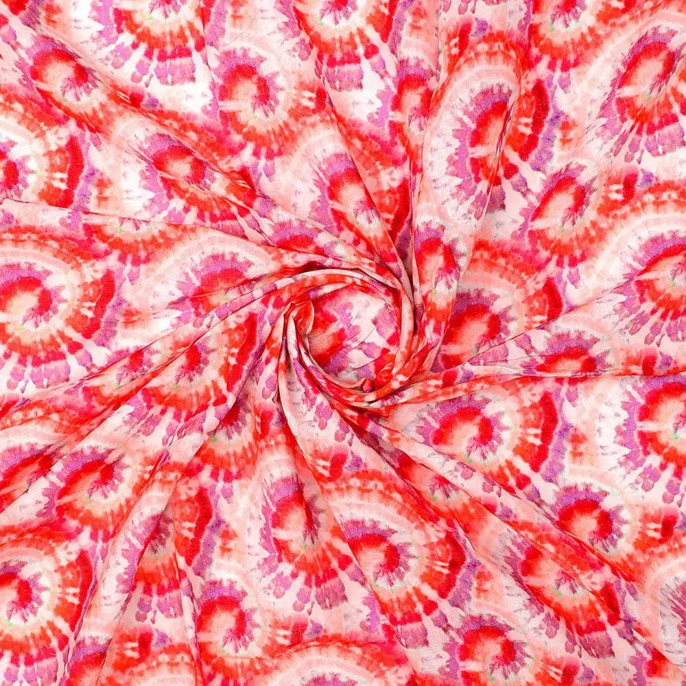 Multicolour Spiral Chain Tiny And Big Digital Printed Fabric - Pure Cotton – pco 0 ta09661 108 multicolour spiral chain tiny and big digital printed fabric pure cotton 1