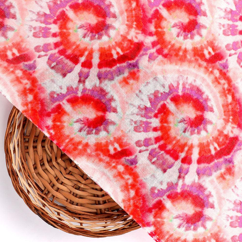 Multicolour Spiral Chain Tiny And Big Digital Printed Fabric - Pure Cotton - FAB VOGUE Studio®