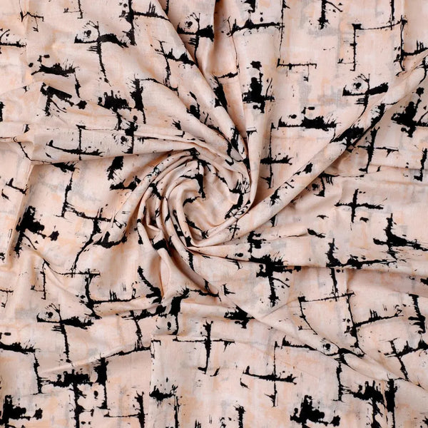 Toile Dark peach And Black Combination Digital Printed Fabric - Pure Cotton – pco 0 ta09665a 108 toile dark peach and black combination digital printed fabric pure cotton 1
