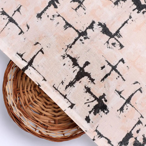 Toile Dark peach And Black Combination Digital Printed Fabric - Pure Cotton – pco 0 ta09665a 108 toile dark peach and black combination digital printed fabric pure cotton 2 - alternate view