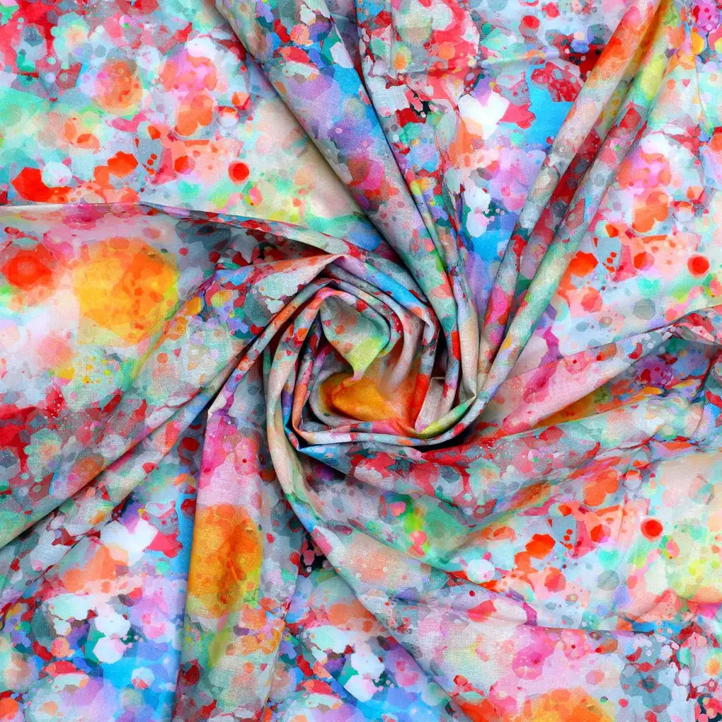 Watercolour Paint Art Of Doted Digital Printed Fabric - Pure Cotton – pco 0 ta09666 108 watercolour paint art of doted digital printed fabric pure cotton 1