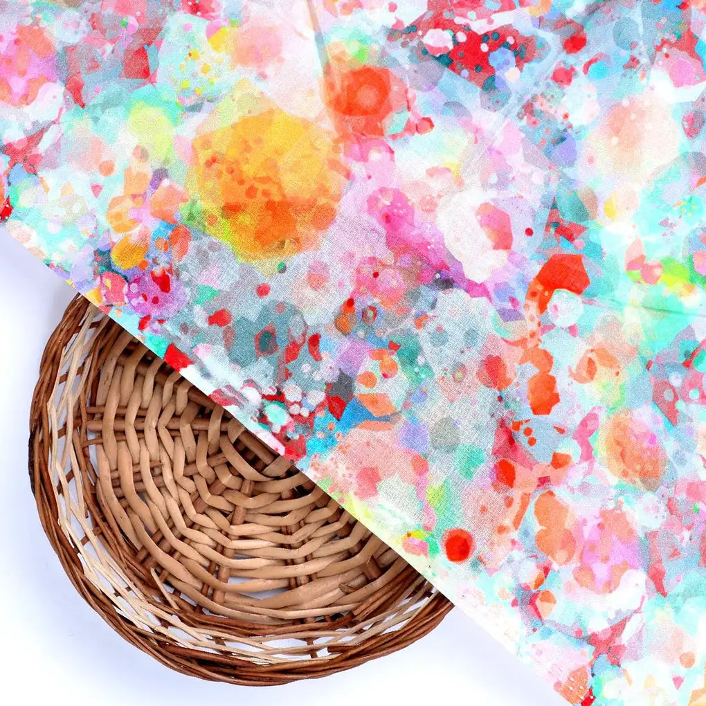 Watercolour Paint Art Of Doted Digital Printed Fabric - Pure Cotton – pco 0 ta09666 108 watercolour paint art of doted digital printed fabric pure cotton 2