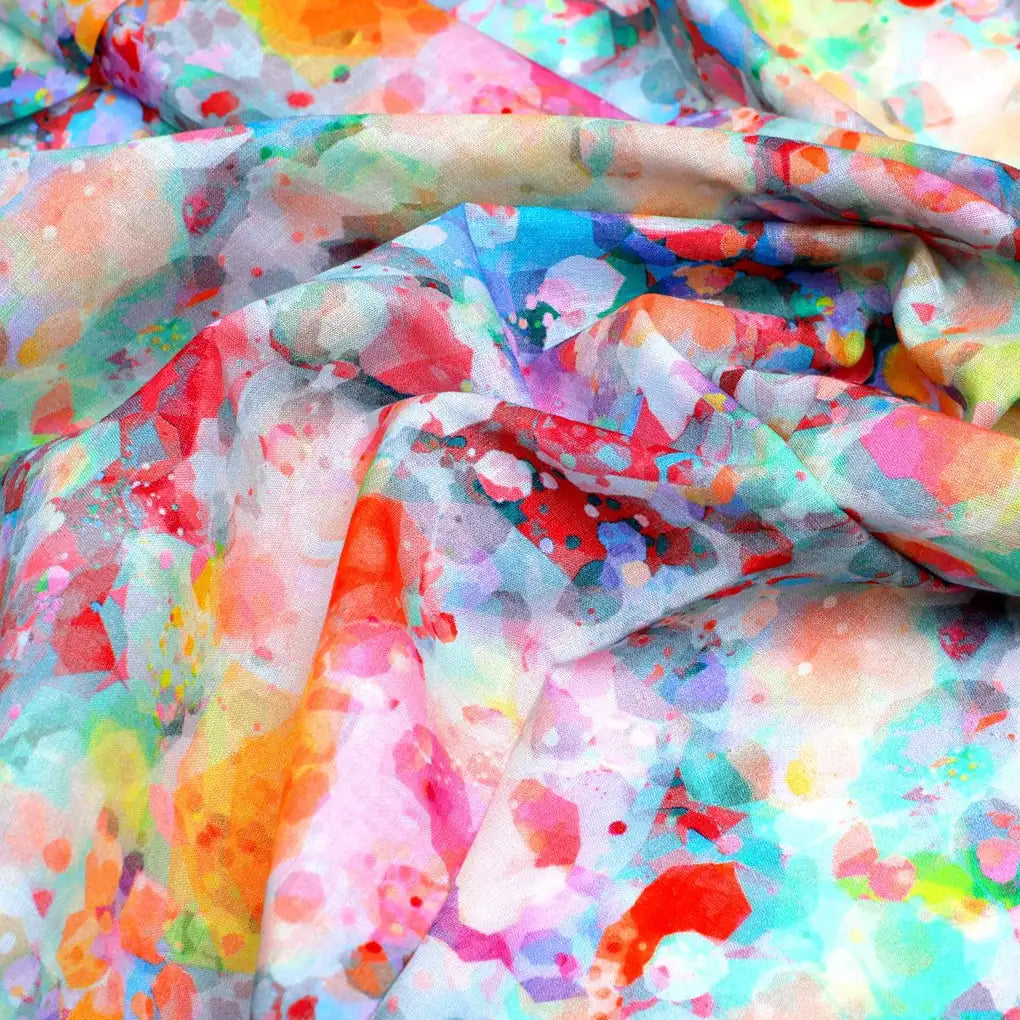 Watercolour Paint Art Of Doted Digital Printed Fabric - Pure Cotton – pco 0 ta09666 108 watercolour paint art of doted digital printed fabric pure cotton 3