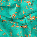 Persimmon Leaves With  Orange Violet Flower Digital Printed Fabric - Pure Cotton – pco 0 ta09678p2 108 persimmon leaves with orange violet flower digital printed fabric pure cotton 4