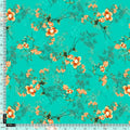 Persimmon Leaves With  Orange Violet Flower Digital Printed Fabric - Pure Cotton – pco 0 ta09678p2 108 persimmon leaves with orange violet flower digital printed fabric pure cotton 5