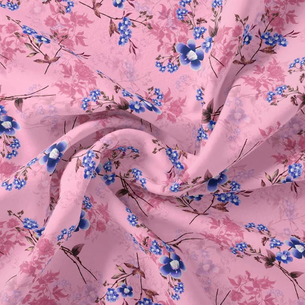 Dark Pink With Purple Petunia Flower Digital Printed Fabric - Pure Cotton – pco 0 ta09678p3 108 dark pink with purple petunia flower digital printed fabric pure cotton 1