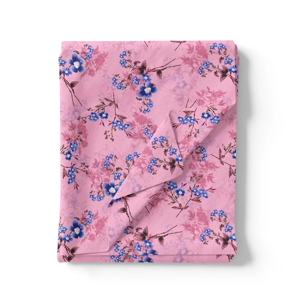 Dark Pink With Purple Petunia Flower Digital Printed Fabric - Pure Cotton – pco 0 ta09678p3 108 dark pink with purple petunia flower digital printed fabric pure cotton 3