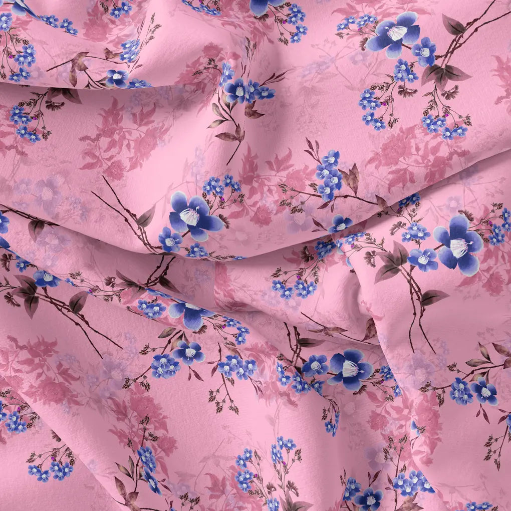 Dark Pink With Purple Petunia Flower Digital Printed Fabric - Pure Cotton – pco 0 ta09678p3 108 dark pink with purple petunia flower digital printed fabric pure cotton 4