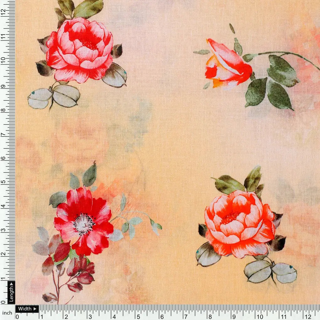 Light Yellow Floral Pure Cotton Printed Fabric Material – pco 0 ta09685 108 light yellow floral pure cotton printed fabric material 4