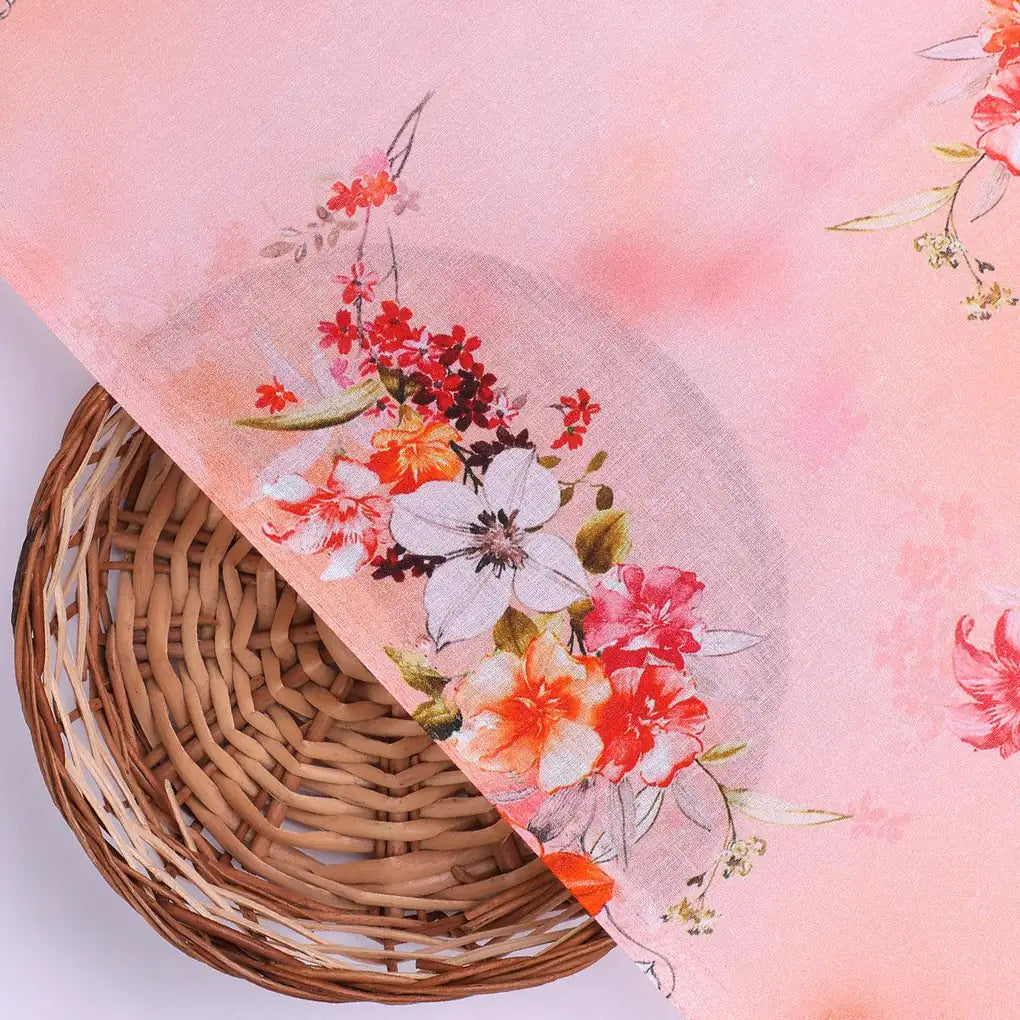 White Floral Pure Cotton Printed Fabric Material – pco 0 ta09686 108 white floral pure cotton printed fabric material 2