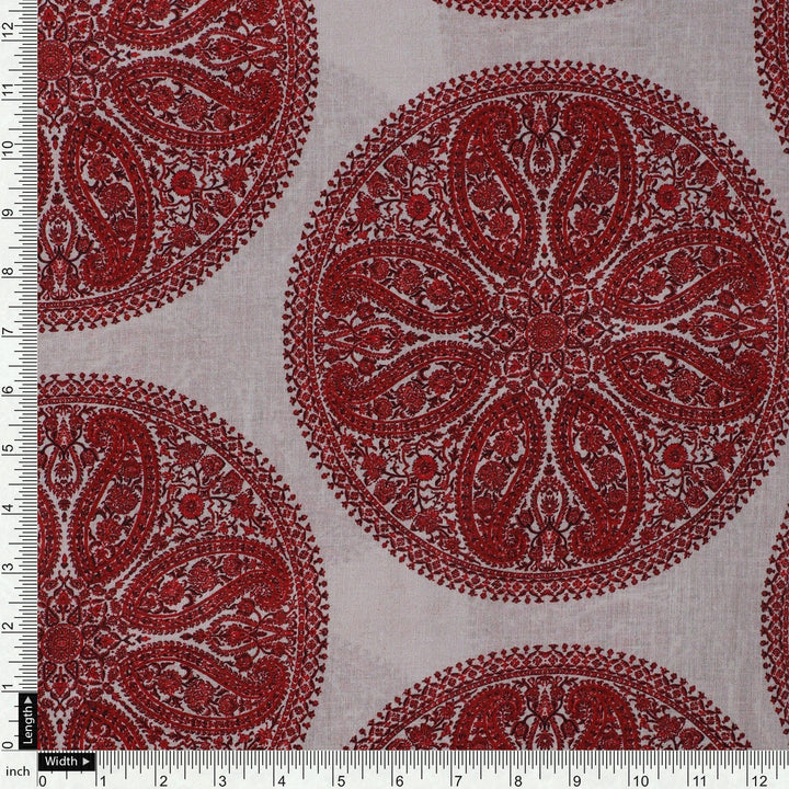 Oriental Paisley Patterns Digital Printed Fabric - Pure Cotton - FAB VOGUE Studio®