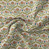 Green Leaves With Flower Digital Printed Fabric – pco 1 ta0957 108 green leaves with flower digital printed fabric 1