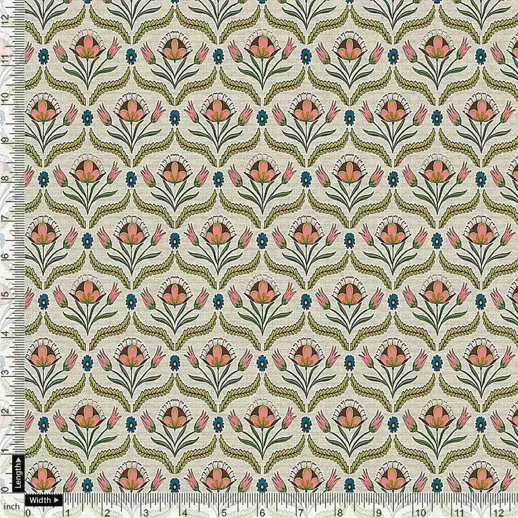 Green Leaves With Flower Digital Printed Fabric – pco 1 ta0957 108 green leaves with flower digital printed fabric 4