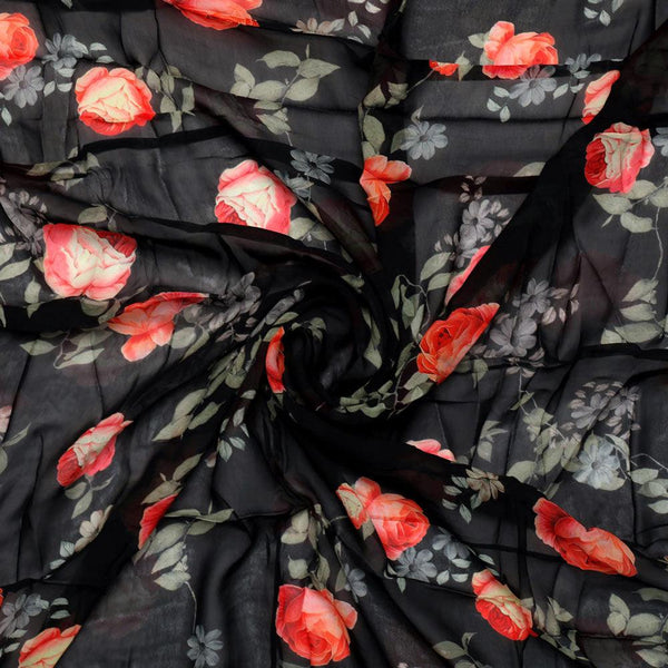 Elegant Floral Over Black Base Digital Printed Fabric – pg 0 0ta06659p1 110 elegant floral over black base digital printed fabric 1