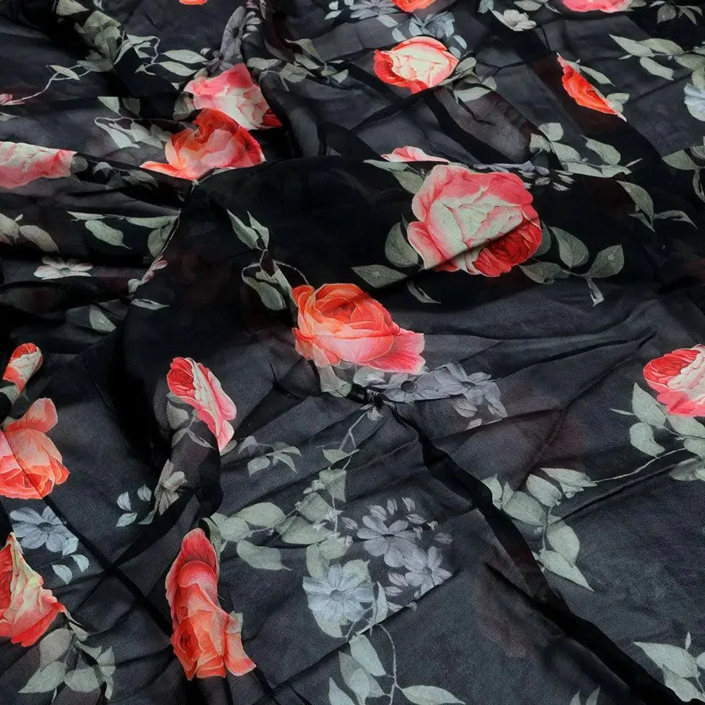 Elegant Floral Over Black Base Digital Printed Fabric – pg 0 0ta06659p1 110 elegant floral over black base digital printed fabric 3