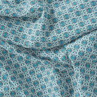 Skyblue Tiny Stylized Motif Digital Printed Fabric  - Pure Georgette – pg 0 ma012688 110 skyblue tiny stylized motif digital printed fabric pure georgette 1