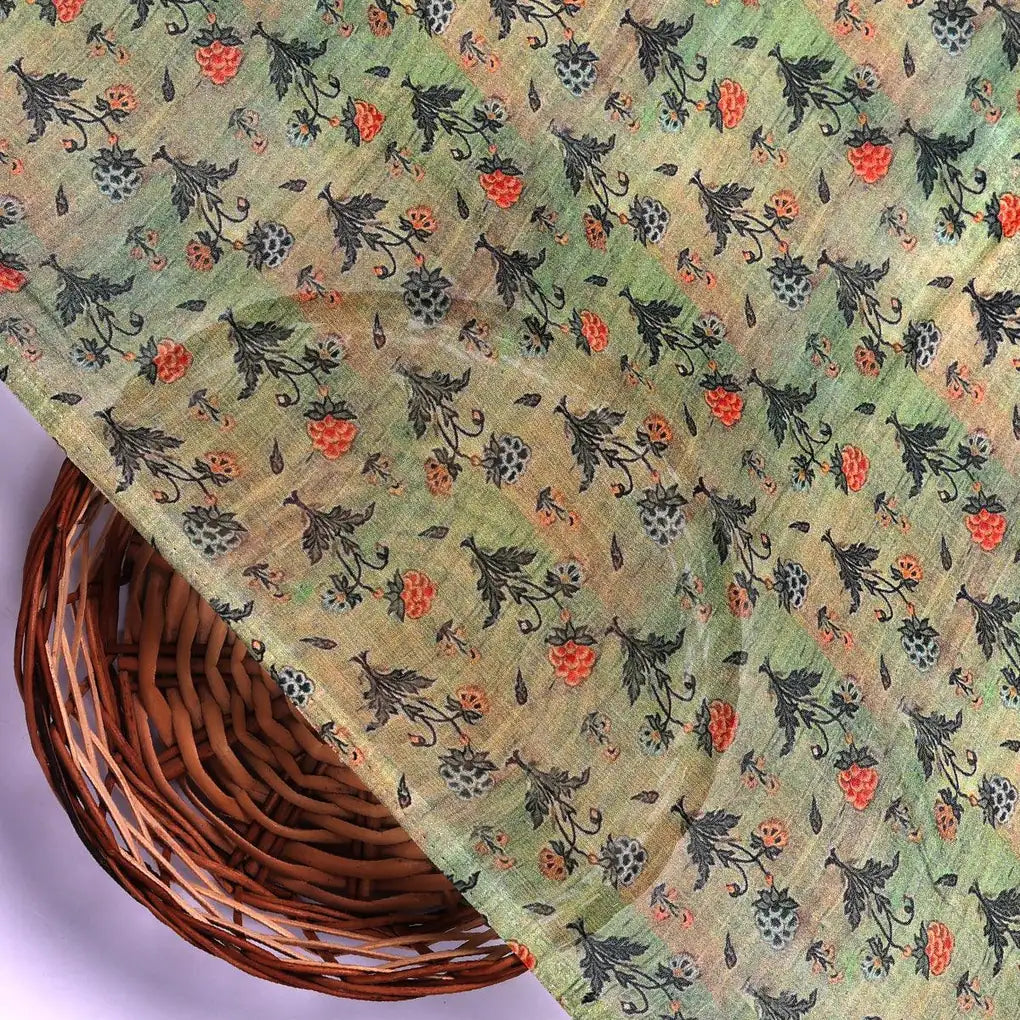Beautiful Green Seamless Motif Flower Digital Printed Fabric - Pure Georgette – pg 0 ma0128 110 beautiful green seamless motif flower digital printed fabric pure georgette 2
