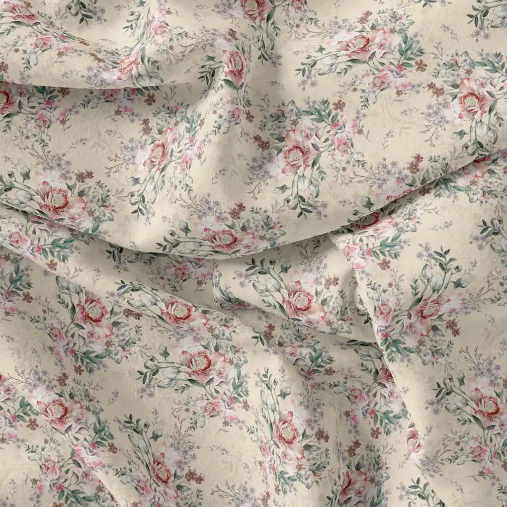 Cool Summer Carnation Flower Digital Printed Fabric - Pure Georgette – pg 0 ma012925 110 cool summer carnation flower digital printed fabric pure georgette 3