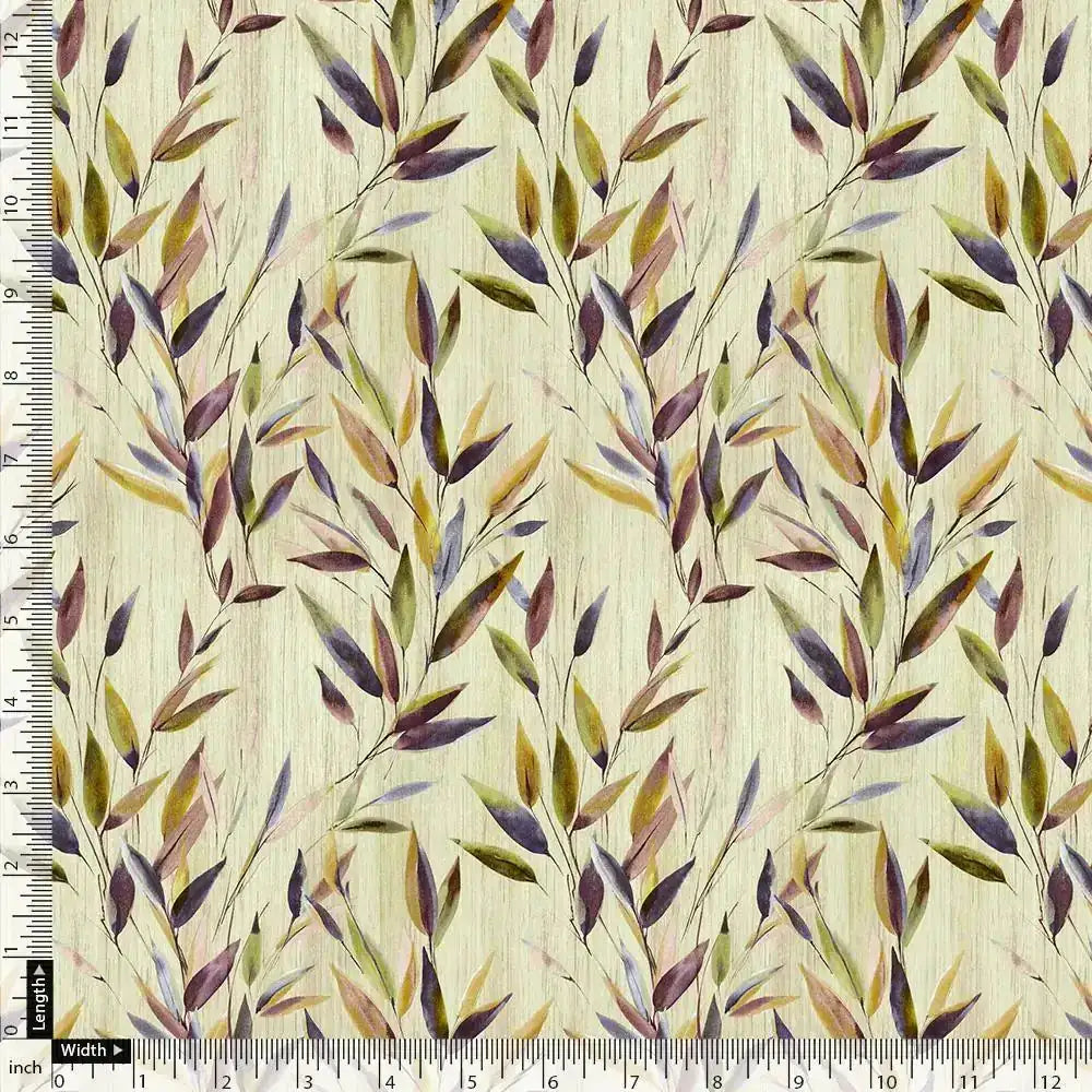 Painted Leaves Allover Digital Printed Fabric  - Pure Georgette – pg 0 ma013670 110 painted leaves allover digital printed fabric pure georgette 4