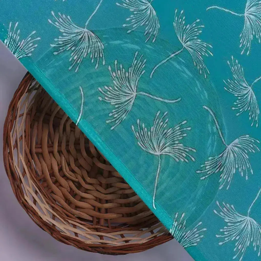 White Floating Flower Digital Printed Fabric - Pure Georgette – pg 0 ma0139 110 white floating flower digital printed fabric pure georgette 2