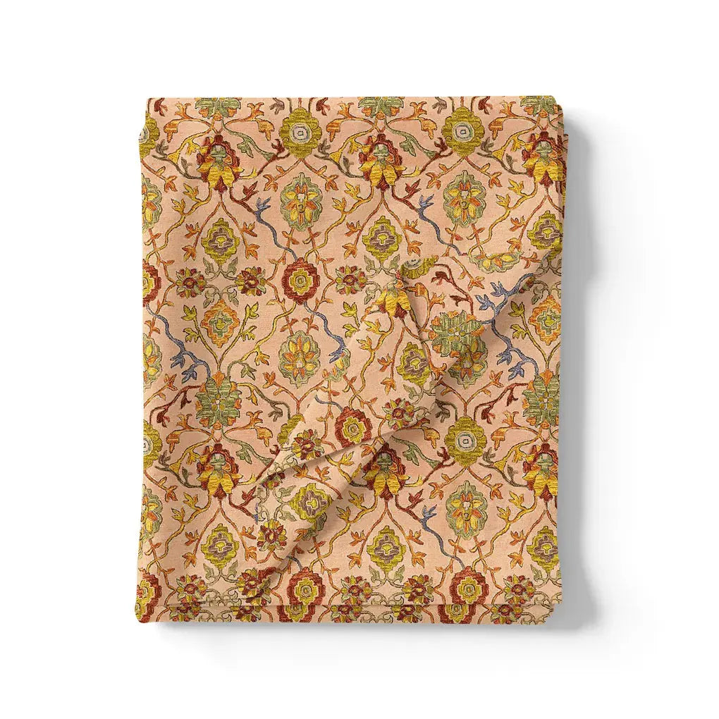 Brown Jecobean Pure Georgette Printed Fabric Material – pg 0 ma013924 110 brown jecobean pure georgette printed fabric material 3