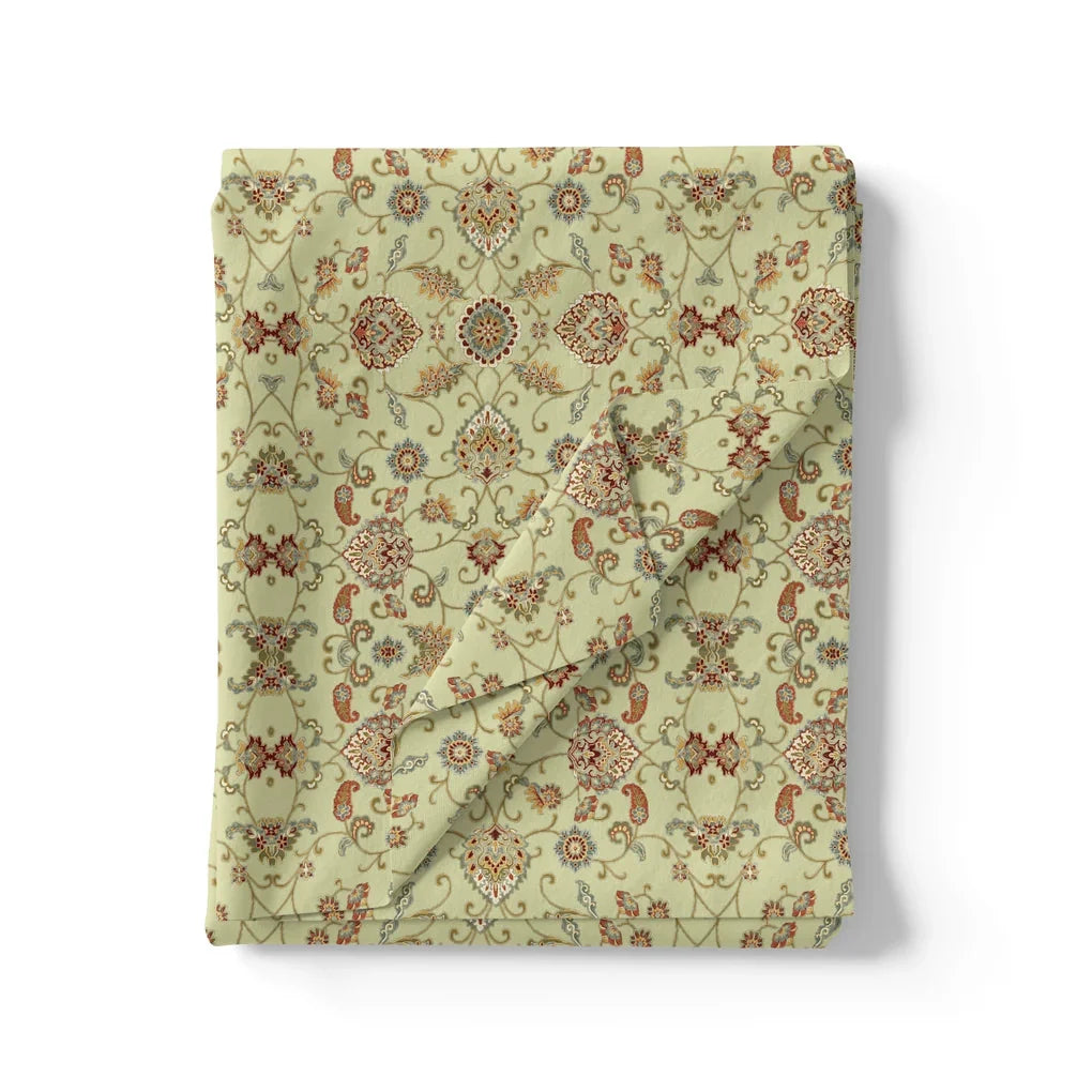 Pista Green Baroque Pure Georgette Printed Fabric Material – pg 0 ma013977 110 pista green baroque pure georgette printed fabric material 3