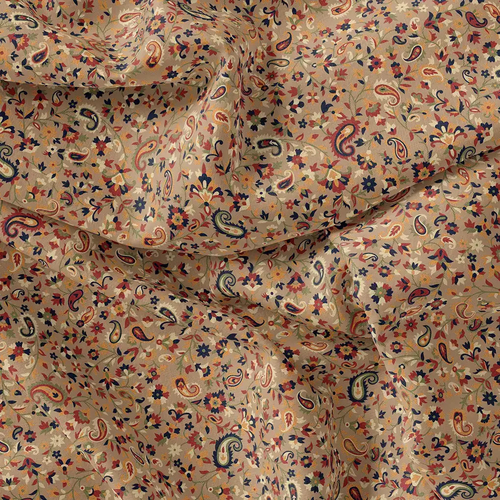 Brown Paisley Pure Georgette Printed Fabric Material – pg 0 ma014797 110 brown paisley pure georgette printed fabric material 4