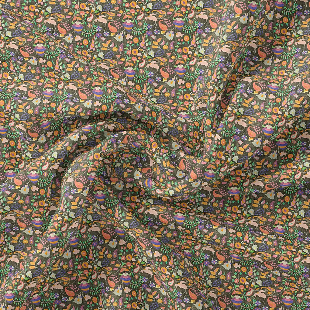 Multicolor Paisley Printed Pure Georgette Fabric – pg 0 ma014837 110 multicolor paisley printed pure georgette fabric 1