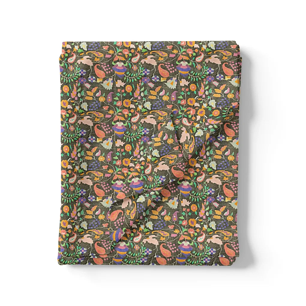 Multicolor Paisley Printed Pure Georgette Fabric – pg 0 ma014837 110 multicolor paisley printed pure georgette fabric 3