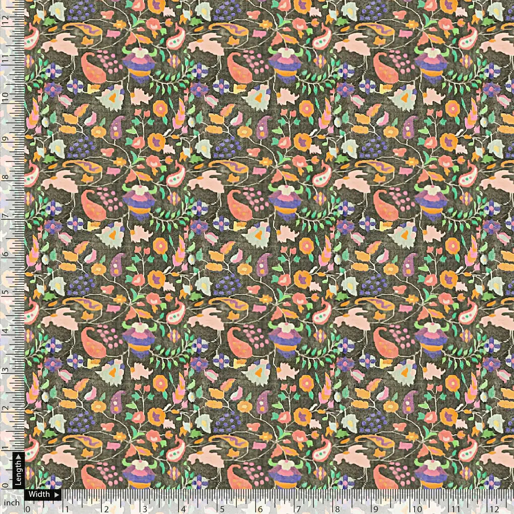 Multicolor Paisley Printed Pure Georgette Fabric – pg 0 ma014837 110 multicolor paisley printed pure georgette fabric 5