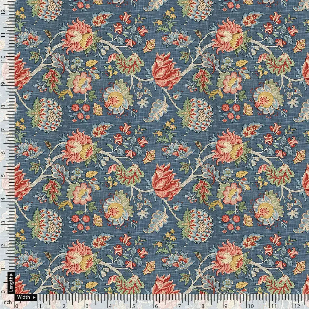 Multicolor Jecobean Floral Pure Georgette Printed Fabric Material – pg 0 ma014923 110 multicolor jecobean floral pure georgette printed fabric material 5