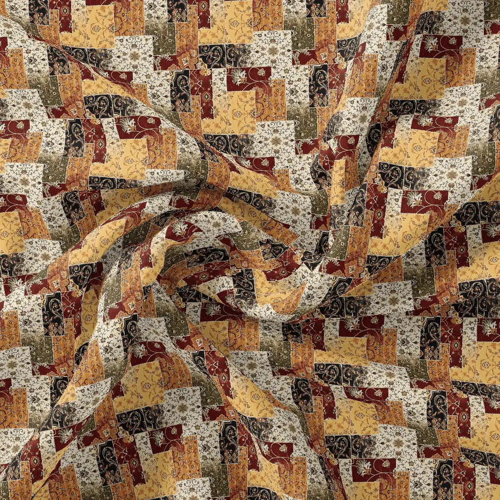 Decorative Square Puzzle In Flower Pure Georgette Printed Fabric – pg 0 ma015055 110 decorative square puzzle in flower pure georgette printed fabric 1