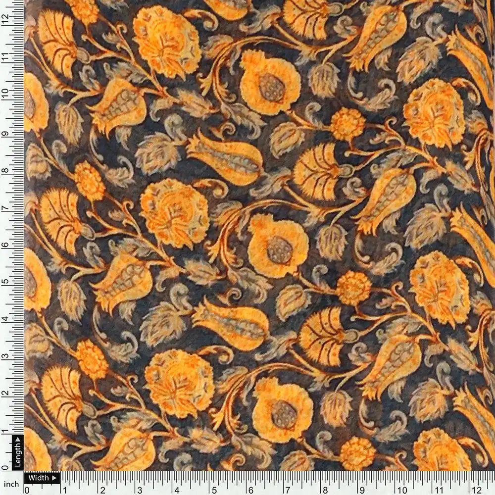 Black Art Nouveau Pure Georgette Printed Fabric Material – pg 0 ma015070 110 black art nouveau pure georgette printed fabric material 4