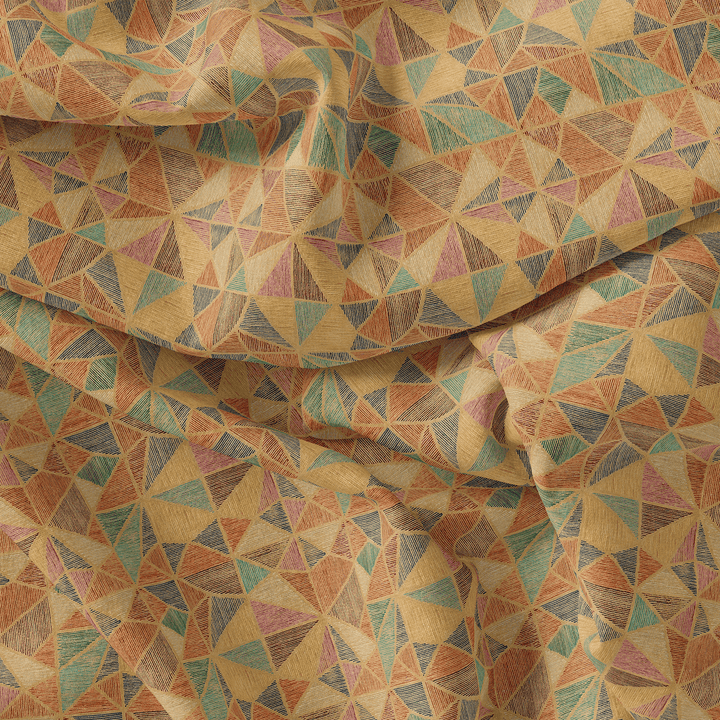 Multicolor Abstract Pure Georgette Printed Fabric Material - FAB VOGUE Studio®