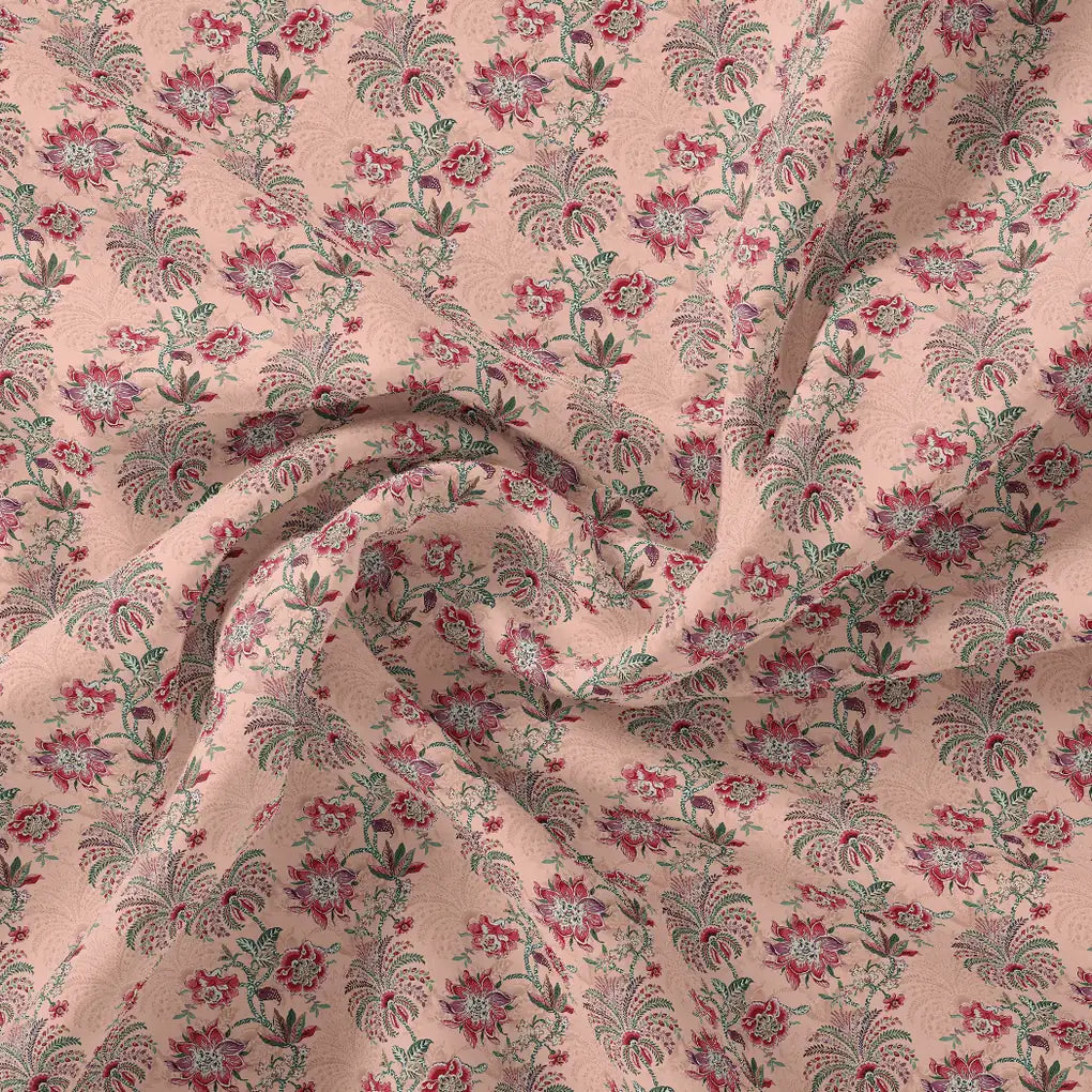 Green Jecobean Floral Pure Georgette Printed Fabric Material – pg 0 ma015261 110 green jecobean floral pure georgette printed fabric material 1