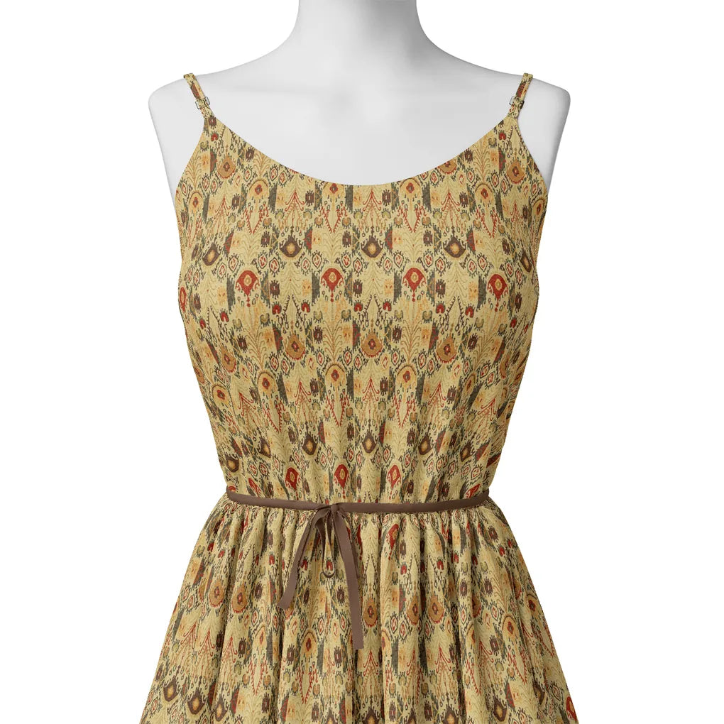 Golden Ikat Pure Georgette Printed Fabric Material – pg 0 ma015262 110 golden ikat pure georgette printed fabric material 2