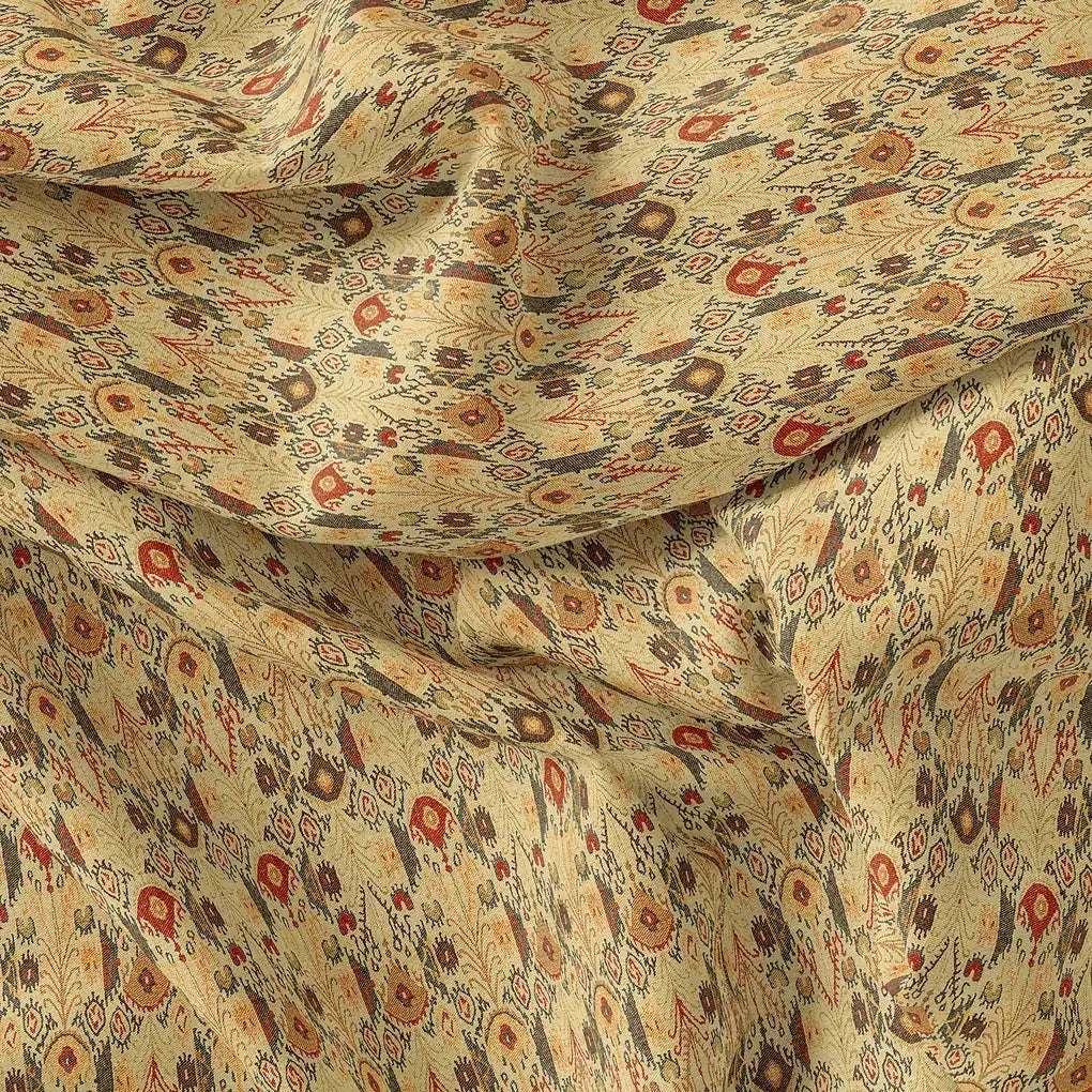 Golden Ikat Pure Georgette Printed Fabric Material – pg 0 ma015262 110 golden ikat pure georgette printed fabric material 3